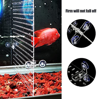 Aquarium Divider Clear 15/20 Gallon Fish Tank Divider with Suction Cups Accessories - size: 20gal(11.4*11.8in)