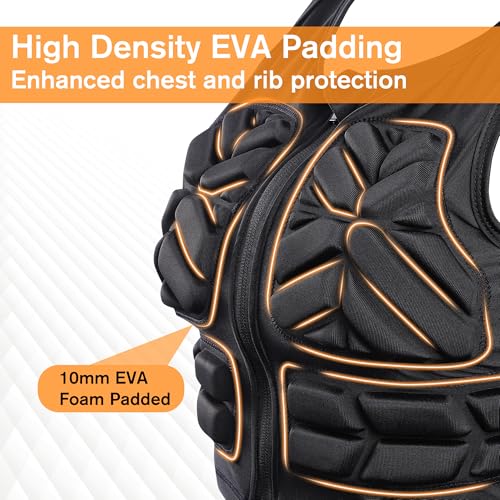 Women Chest Rib Protector Vest for Baseball Softball Padded Compression Vest Protective Gear Football Rugby Adult - size: X-Large