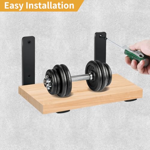 6 Pack - L 4" x H 3" x W1.5, 5mm Thick Black L Shelf Bracket, Iron Shelf Brackets, Metal Shelf Brackets, Floating Shelf, Shelf Supports with Screws - size: 4''x3'', style: Black 6 Pack