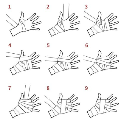 GOTOTOP 2pcs Boxing Handwraps Cotton Quick Drying Semi Elastic Sports Hand Wraps Kickboxing Muay Thai 5m