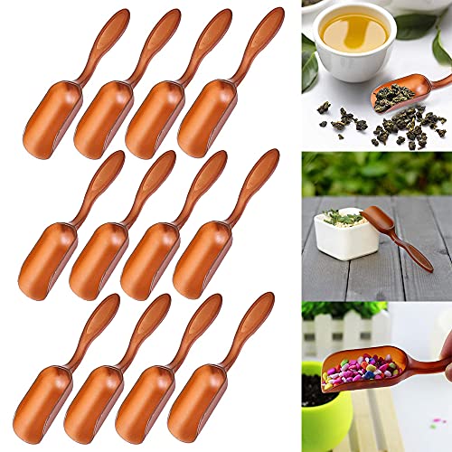 12 PCS Plastic Mini Garden Shovel Spoons Soil Scoops, Cultivation Digging Transplanting Gardening Tools Succulents Potted Flowers, Bath Salt Spoons/ Washing Powder Scoops/ Loose Tea-leaf Scoops