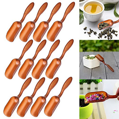 12 PCS Plastic Mini Garden Shovel Spoons Soil Scoops, Cultivation Digging Transplanting Gardening Tools Succulents Potted Flowers, Bath Salt Spoons/ Washing Powder Scoops/ Loose Tea-leaf Scoops