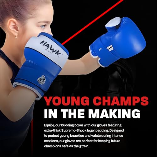 Kids Boxing Gloves for Kids Children Youth Punching Bag Kickboxing Muay Thai Mitts MMA Training Sparring Gloves - color: Blue, size: 4 oz