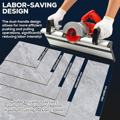 Professional 45° Tile Edge Cutter – 43 Degree Electric Chamfering Machine with Auto Water Spraying for Porcelain & Ceramic Tile Work, Labor-saving Tool