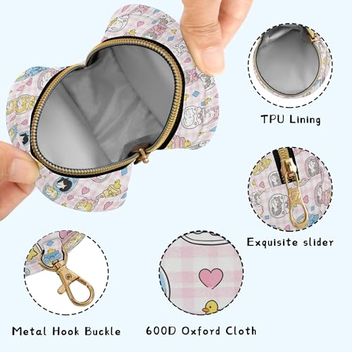 OTVEE Pacifier Case Cat Jar Aquarium Print Printed Waterproof Pacifier Holder Pouch with Metal Hook Clip Round Small Soother Storage Bag for Diaper Bag Stroller - color: Cat Jar Aquarium Print