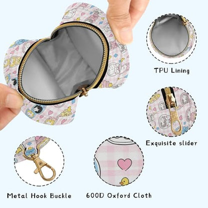 OTVEE Pacifier Case Cat Jar Aquarium Print Printed Waterproof Pacifier Holder Pouch with Metal Hook Clip Round Small Soother Storage Bag for Diaper Bag Stroller - color: Cat Jar Aquarium Print