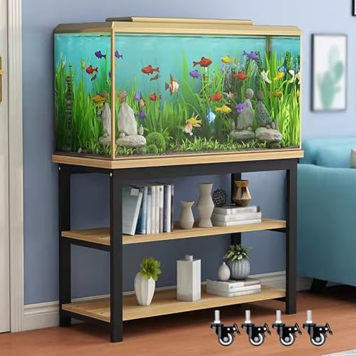 Fish Tank Stand,Aquarium Stand Cabinet for Fish Tanks & Reptile Terrariums | Multi-Tier Rolling Rack | Space-Saving Organizer for Home & Commercial Use | Durable Pet Breeder Shelf - color: #2, size: 40x30x74cm/15.7x11.8x29in