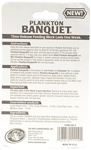 Zoo Med Laboratories AZMBB4 Plankton Banquet Block Feeder Regular