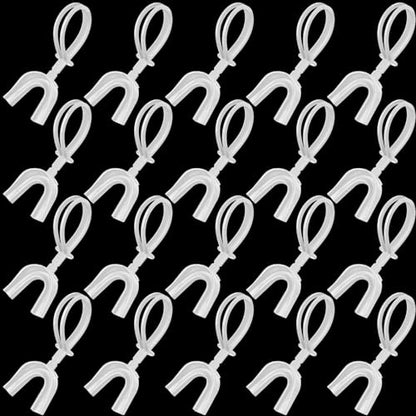 Dunzy 20 Pcs Football Mouth Guards with Strap Bulk - color: White, size: Adult