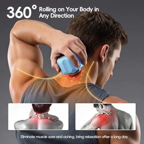 Cold Massage Roller Ball Ice Roller for Muscle Recovery-Blue - color: Blue
