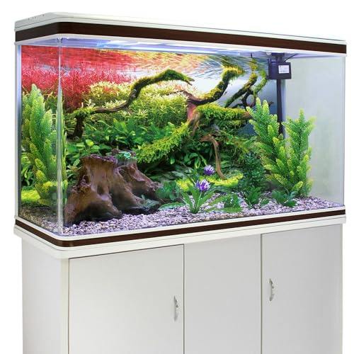 AWERT 48x18 inches Branches Fish Tank Background Stone Seaweed Aquarium Background River Bed & Lake Aquarium Background Vinyl Background