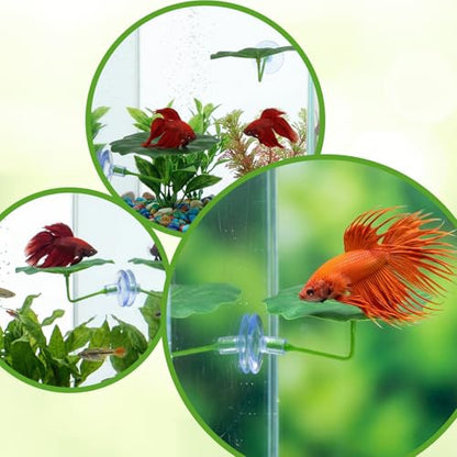 3 Pcs Betta Leaf Hammock, Betta Fish Leaf Hammock Soft Aquarium Decor Plastic Plants, Fish Tank Decoration for Sleeping Resting Hiding Playing