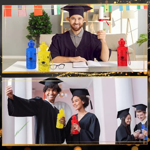 Bokon 18 Pcs Congrats Graduation Theme Water Bottles Bulk - style: Congrats Graduation Sports