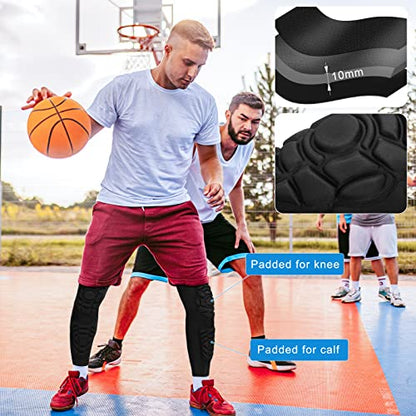 GUOZI Padded Knee Shin Guards Calf Pads Protector 2 Pack - size: Small