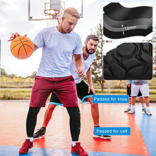 GUOZI Padded Knee Shin Guards Calf Pads Protector 2 Pack - size: Large
