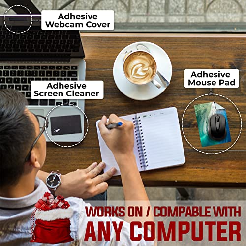 Adhesive Mouse Pad - Peel and Sticks to Any Surface - Travel Mouse Pad, Sticky for Any Surface - Excellent Tracking - Beach Barrel Wave - color: BEACH - BARREL WAVE