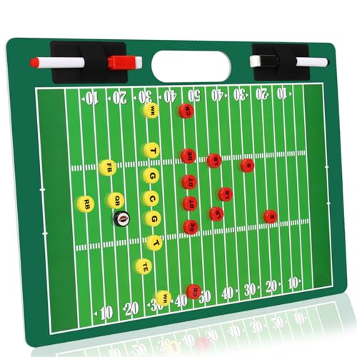 R2Depot Magnetic Coach Marker Boards, Dry Erase Double-Sided Coach Lineup Clipboard, Coaches Gift, Fit for Basketball, Football, Soccer, Baseball - style: Football