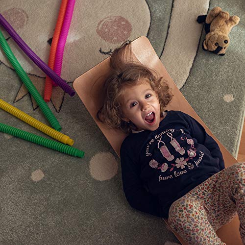 NUTTY TOYS Montessori Wooden Wobble Board for Kids & Adults -100% Natural Wood Balance Board, Waldorf Toddler Balancing Toy, Unique Boy Girl Open Ended Toy Best Valentines Day & Easter Gifts Idea 2026 - size: Large