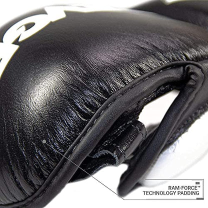 Revgear Pro Series MS1 MMA Boxing Glove, Premium Leather, Thai, MMA - color: Black, size: X-Small