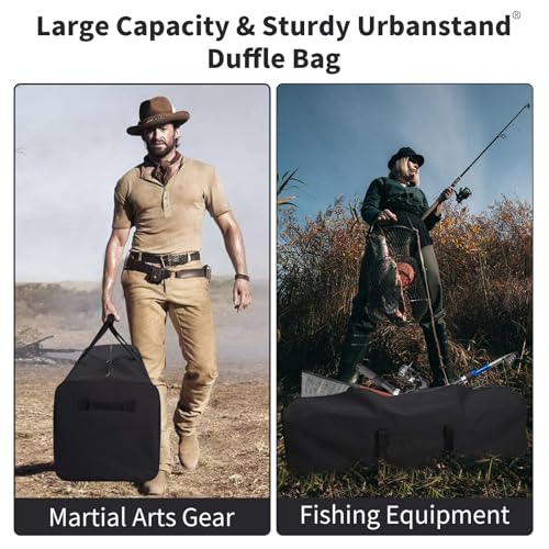 Urbanstand 48 inch Foldable Duffel Lock Zipper Travel Camp, Black 2Pack - color: Black, size: 48 Inch