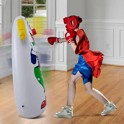 Jet Creations Inflatable Clown Punching Bag, 42" Tall | clown figure bop bag with weighted water base - you fill in water up to 1 gallon; for home activity, stress relief, parties