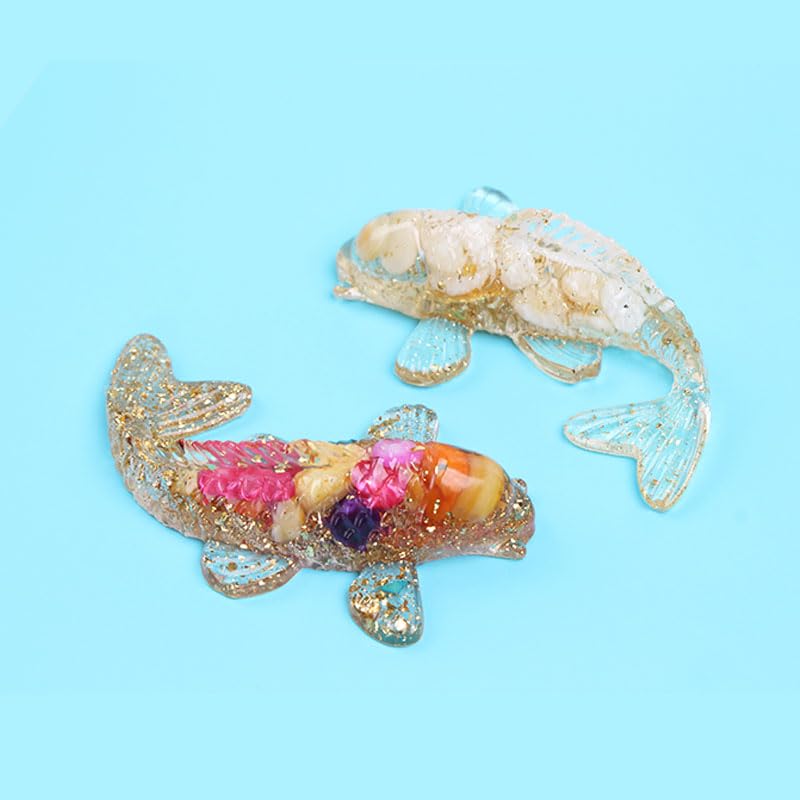 Opexicos 4Pcs Decorative Crystal Gravel Drop Glue Fish Shape Small Ornaments Gift Ornaments Fish Tank Aquarium Pool