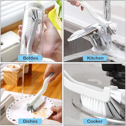 11PCS Crevice Cleaning Brush Set - Hard Bristle Crevice Cleaning Brush Tool, Multifunctional Gap Scrub Brush for Home, Bathroom, Kitchen, Window Track, Bathtub, Vehicle, Faucets, Bowl, Teapot, Cup Use