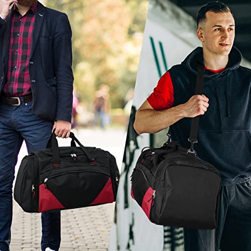 Mens Gym Bag, 55L Large Sports Duffle Bags, Workout Bags Lightweight - color: Black Red