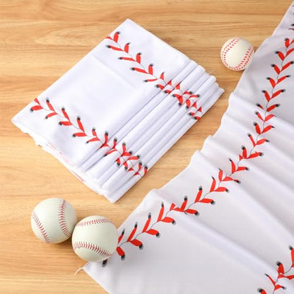 12 Pcs Cooling Towels Sweat Rag Baseball Cooling Towels - color: White, size: Baseball