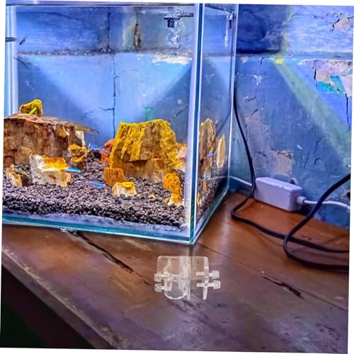 Kisangel Adjustable Aquarium Water Pipe Clamp Sturdy Acrylic Hose Clip Bracket for Fish Tank Easy Installation Water Hose Holder No Drill Design