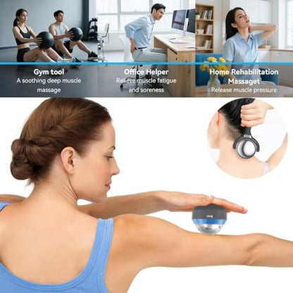 Massage Ice Roller Ball Cold & Heat Therapy Plantar Fasciitis Roller | Alleviating Shoulder, Arms, Back, Legs, Calves or Muscle Tension, Perfect for Workouts Relaxation - color: Blue+black