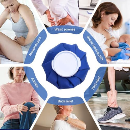 Ice Bags for Injuries, 3rd Gen Reusable Ice Packs, Hot & Cold Therapy Pain Relief, Ice Bag No-Leak & Waterproof, Traditional Ice Pack, Versatile & Durable, Blue (6 in + 11 in) - color: Blue - 6 in + 11 in