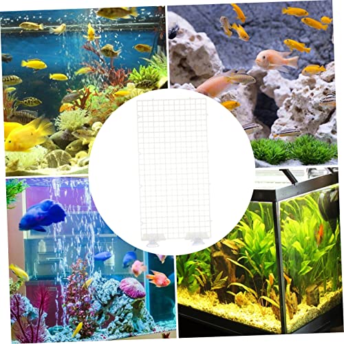 LIOOBO Aquarium Isolation Panel Lattice Plate Spliced Fish Tank Divider Suction Cups 30x15cm 4pcs for Mixed Breeding and Isolation in Aquariums Random Color