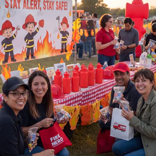 Bokon 18 Pcs 2026 Fire Prevention Week Party Favor, Water Bottles Bulk - style: Fire Safety