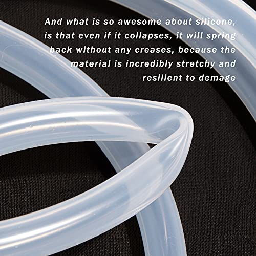 1/16" ID Silicone Tubing, 1/16" ID x 1/8" OD Food Grade Silicone Tube, High Temp Hose for Wine Making Brewing (9.84Ft)