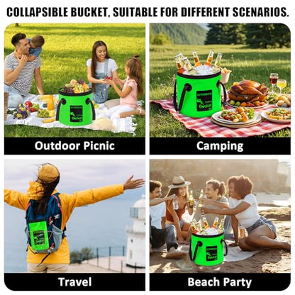 20L Collapsible Bucket 5 Gallon Water Container Folding Water Bucket with Handle Portable Wash Basin