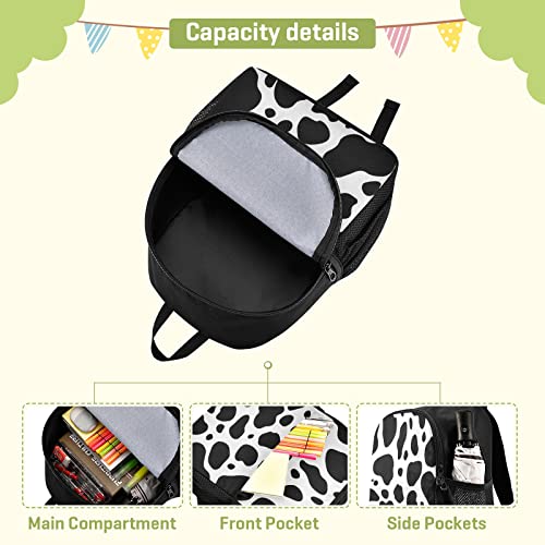 Toddler Backpack Cow Print Waterproof Mini Backpack Boys/Girls Cute Small Backpack Kindergarten Pre School Bags 11 Inch - color: Cow Print, size: Small