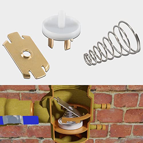 905-052 765 Check Valve Assembly Repair Kit Fit for Model 1"-1-1/4" in Pressure Vacuum Breaker, Spring, Retainer & Holder 3 PCS