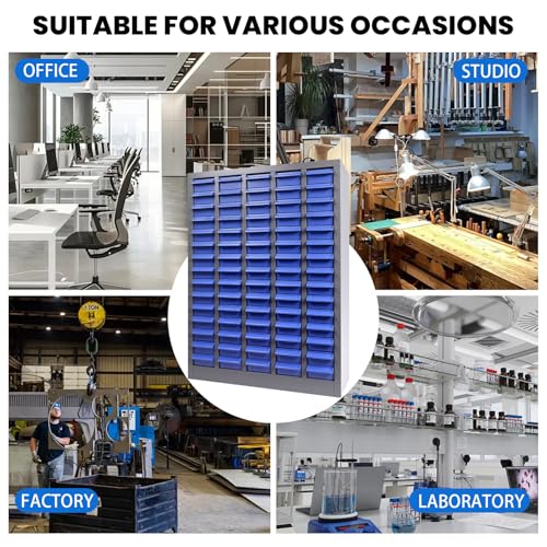 75 Drawer Heavy Duty Parts Cabinet, Stainless Steel Frame|ABS Drawers with Labels/Divider, 550Lbs Nut Bolt Screw Organizer for Workshop, Garage, Hardware Storage - size: Parts Cabinet：26" X 9" X35 inch