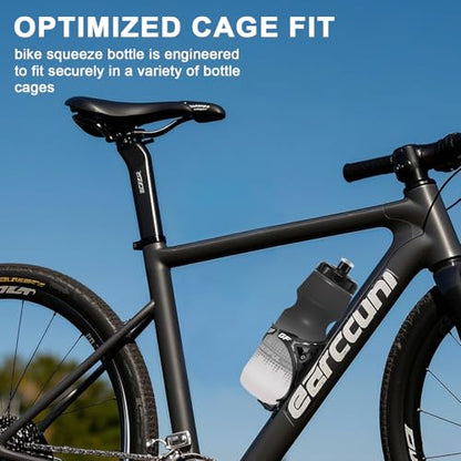 GEMFUL 24oz Cycling Water Bottles 2 Pack MTB Biking Bottle (Black White) - color: Gradient Black White