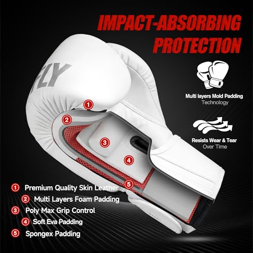 Boxing Gloves with Hand Wraps - color: White, size: 10oz