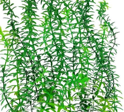 Jumbo Extra Large Tall Plastic Thin Leaf Seaweed Aquarium Plant 50-52cm (19-20 Inch) Tall, Green Bushy Plant with Weighted Base, Fish Tank or Pond Decoration Ornament