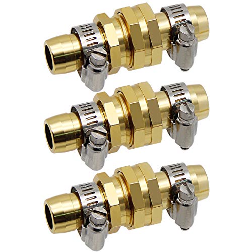 Garden Hose Repair Connector with Clamps, Male and Female Garden Hose Fitting, 3 Set