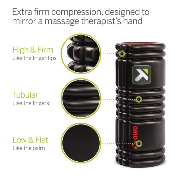 Trigger Point Performance TriggerPoint GRID X Foam Roller with Free Online Instructional Videos, Extra Firm (13-Inch) - size: One Size