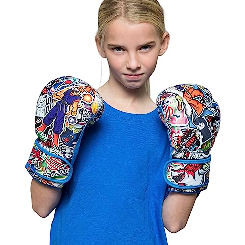 Sanabul Sticker Bomb Kids Boxing Gloves Children & Youth Boxing MMA and Kickboxing Gloves - size: 6 OZ, style: ROAR RAGE