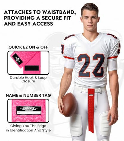 Exxact Sports Streamer Pink Football Towel with Hook & Loop (Pink) - color: Pink