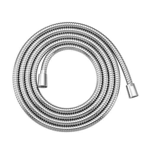 BRIGHT SHOWERS Extra Long Shower Hose 118 Inches – Stainless Steel Handheld Shower Hose with Brass Connectors, Anti-Kink, Leak-Proof, Easy to Install, Fits Most Shower Heads, Polished Chrome - color: Chrome, size: 118 Inch