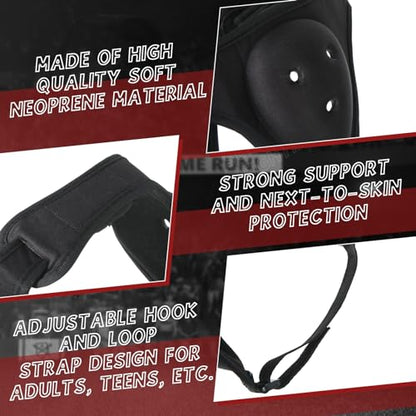 Jerify 2 Pcs Wrestling Headgear for Kid Youth, Black - color: Black