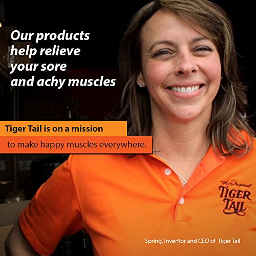 Tiger Tail 18in Massage Stick Portable Roller, Handheld, Deep Tissue Foam Roller, Body Massage and Myofascial Release Tool for Legs, Neck, Calves, Thighs, Shins & Back, The Original 18, Made in USA - size: 18 Inch The Original