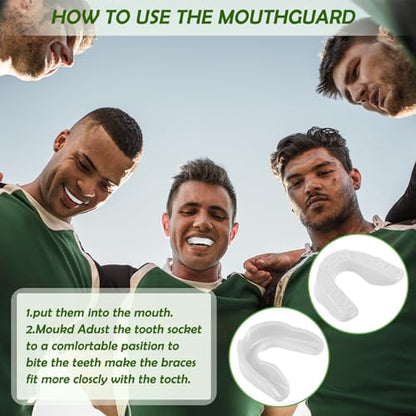 Kathfly 100Pack Sport Mouth Guard Bulk Athletic Mouthguard, White - color: White